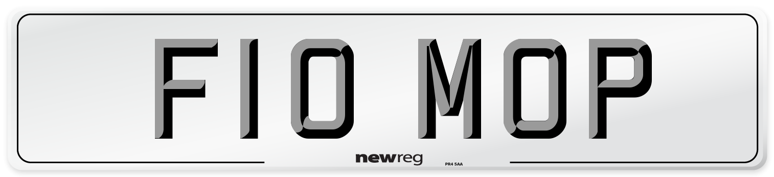 F10 MOP Number Plate from New Reg